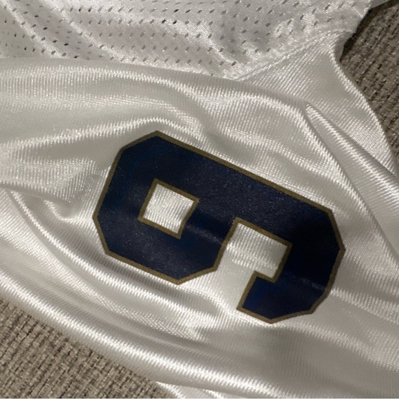 Adidas White Jersey with Navy Notre Dame logo #9 - Picture 5 of 6